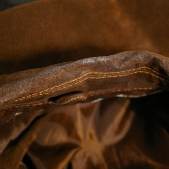 Wilsons Leather Suede Jacket Womens Extra Small Brown Leather Button Up Lined - Picture 12 of 12